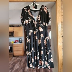 Torrid Floral Faux Wrap Dress